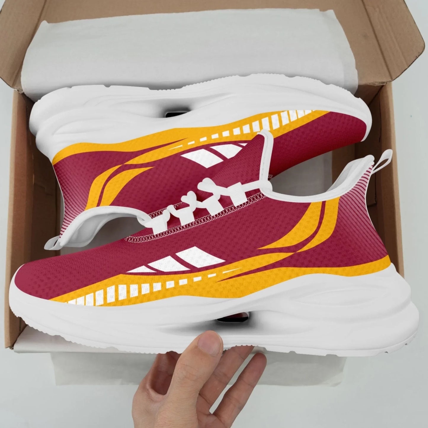 Personalized Company Logo Print Sneakers, Custom Lightweight Sneakers Workplace Walking Shoe