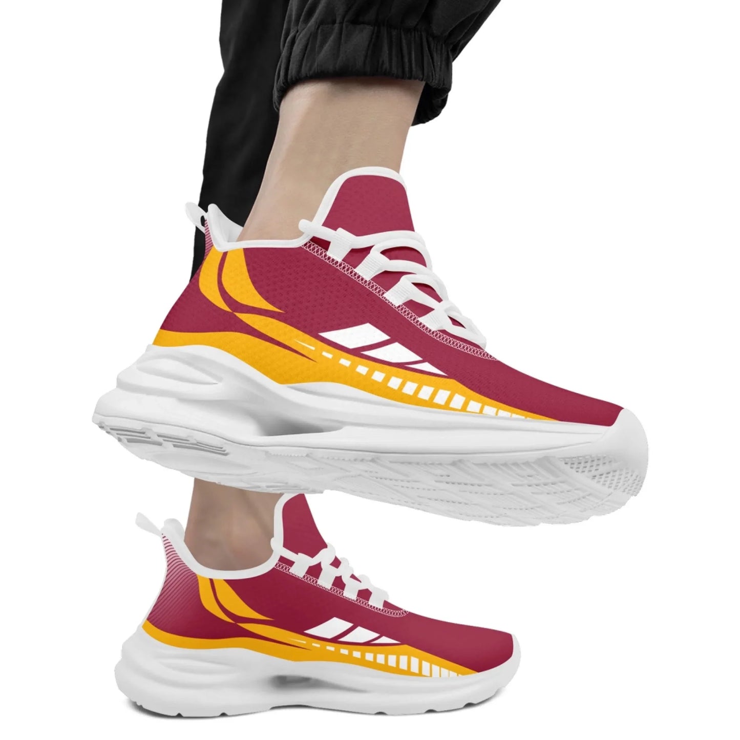 Personalized Company Logo Print Sneakers, Custom Lightweight Sneakers Workplace Walking Shoe