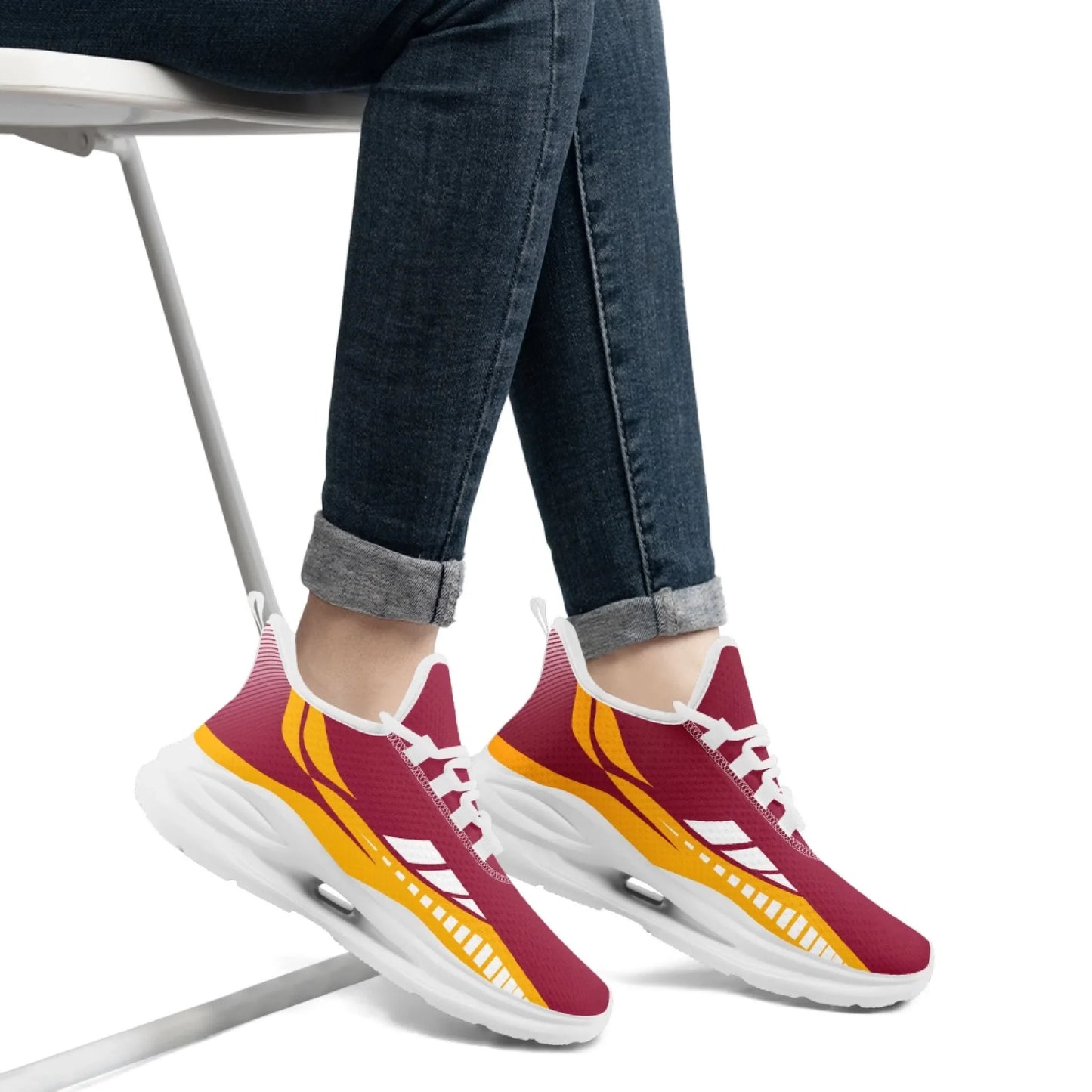 Personalized Company Logo Print Sneakers, Custom Lightweight Sneakers Workplace Walking Shoe