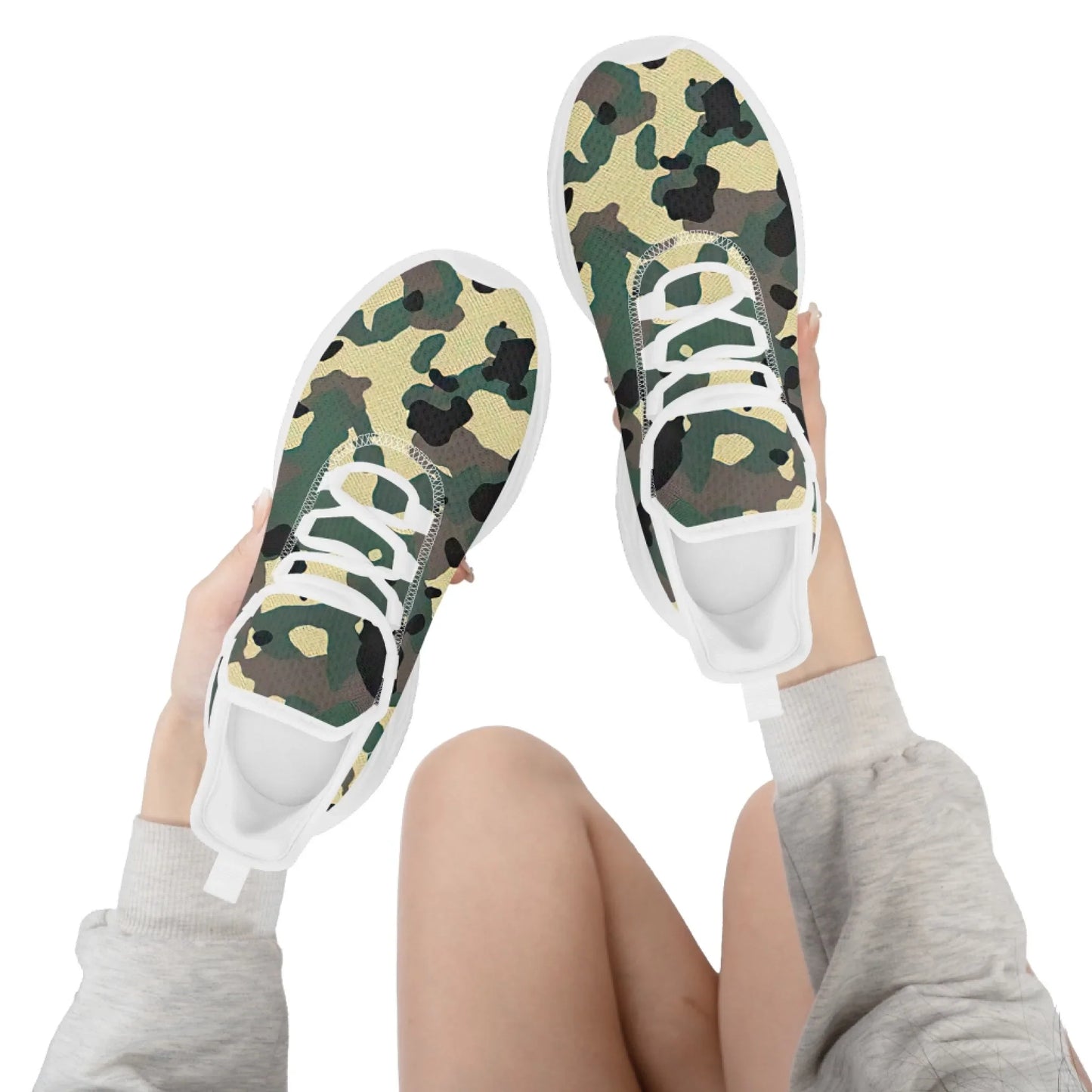 Personalized Camo Style Shoes, Military-Inspired Sneakers, Breathable and Lightweight Camouflage Sneakers