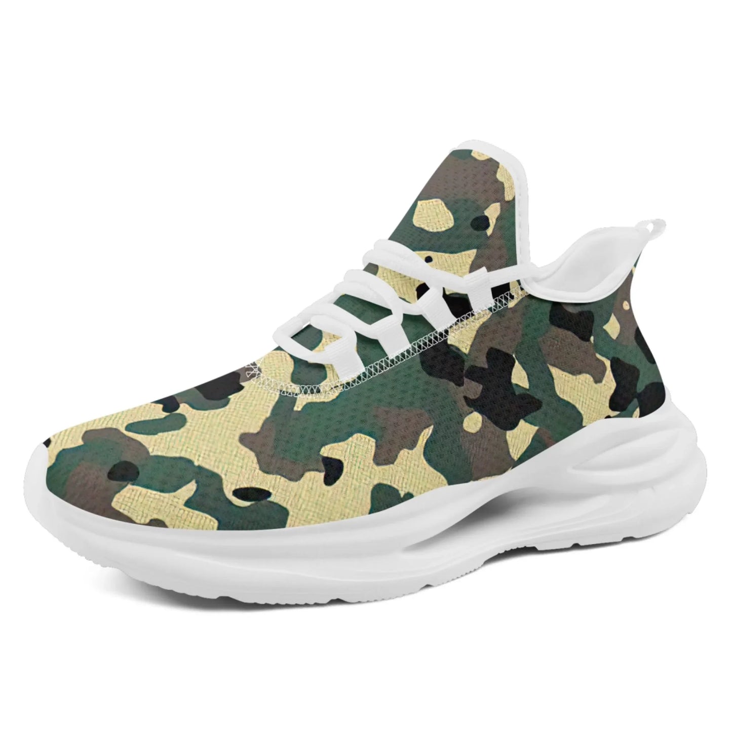 Personalized Camo Style Shoes, Military-Inspired Sneakers, Breathable and Lightweight Camouflage Sneakers