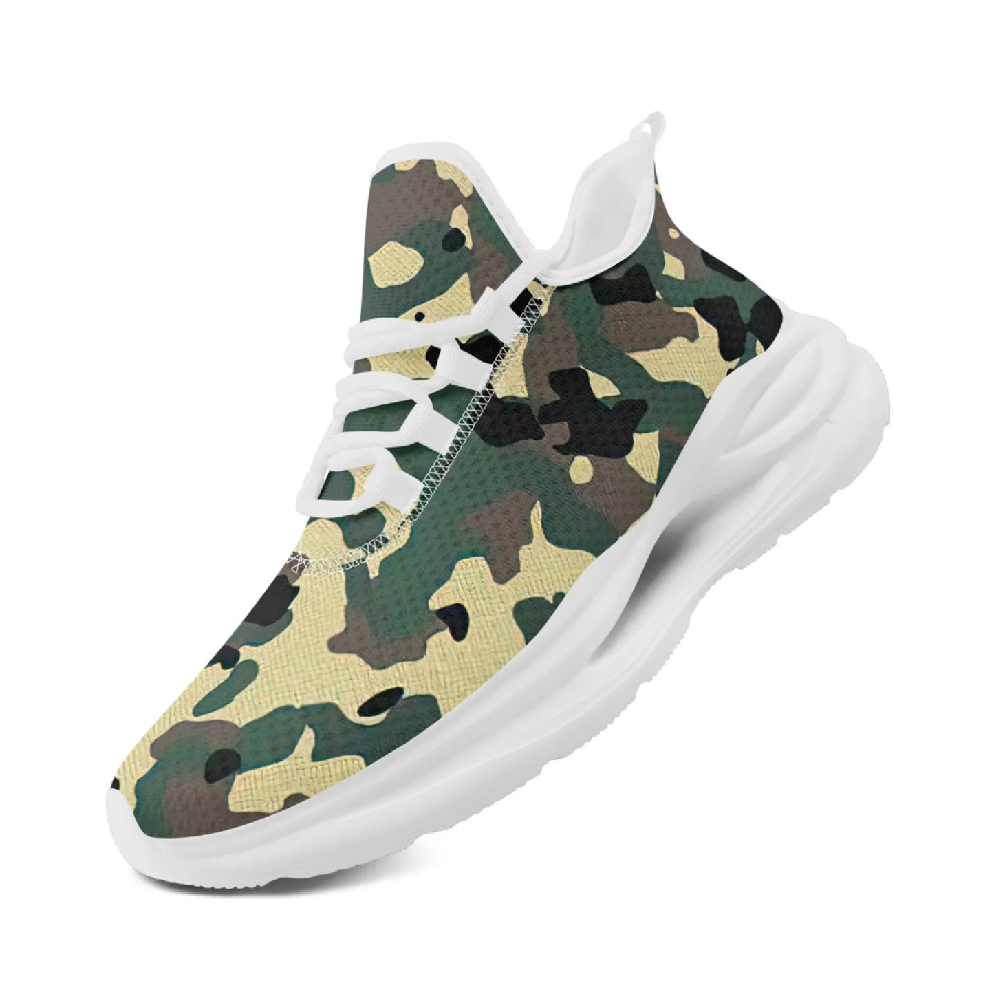 Personalized Camo Style Shoes, Military-Inspired Sneakers, Breathable and Lightweight Camouflage Sneakers