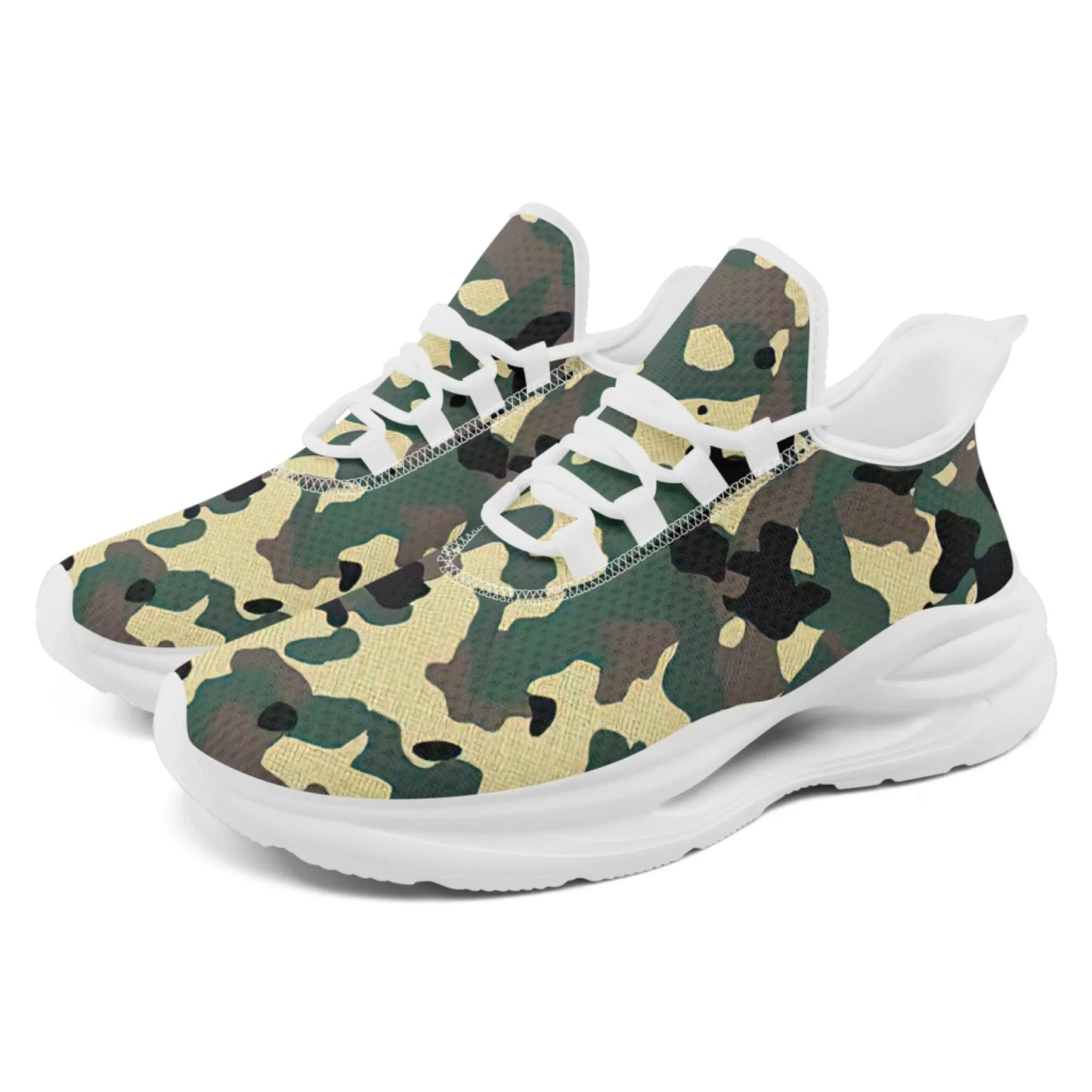 Personalized Camo Style Shoes, Military-Inspired Sneakers, Breathable and Lightweight Camouflage Sneakers
