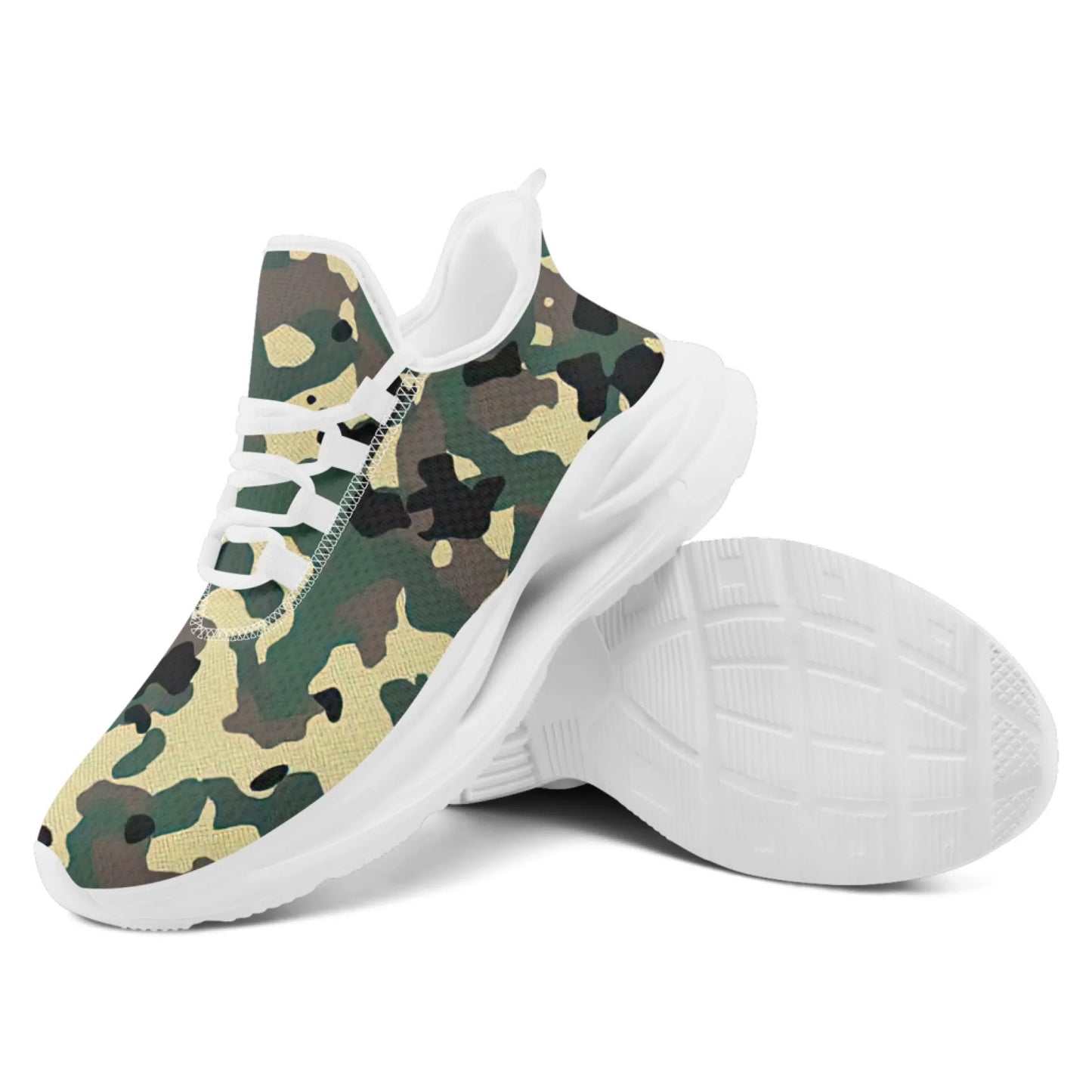 Personalized Camo Style Shoes, Military-Inspired Sneakers, Breathable and Lightweight Camouflage Sneakers