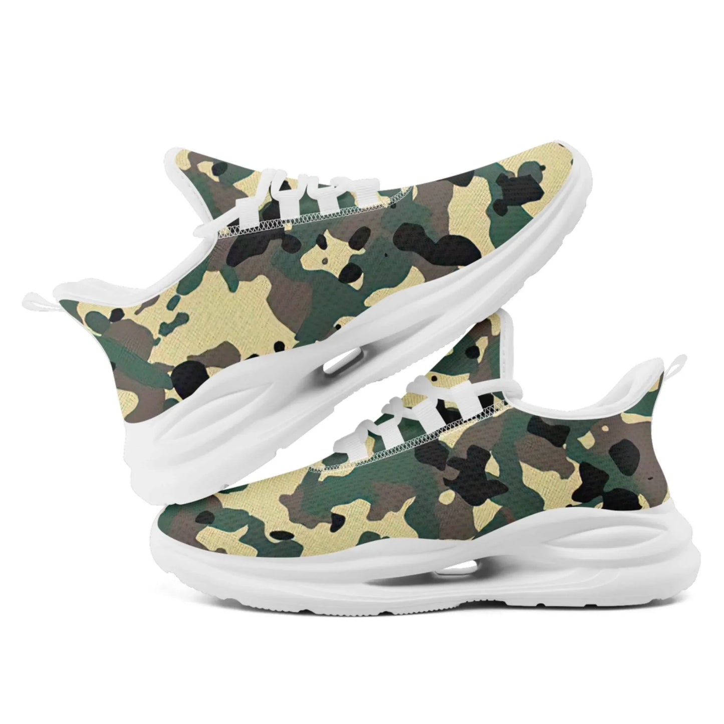 Personalized Camo Style Shoes, Military-Inspired Sneakers, Breathable and Lightweight Camouflage Sneakers