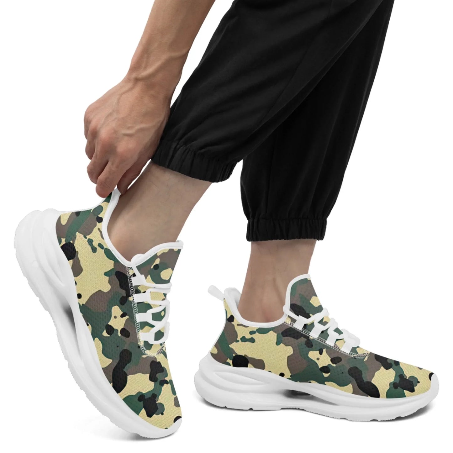 Personalized Camo Style Shoes, Military-Inspired Sneakers, Breathable and Lightweight Camouflage Sneakers