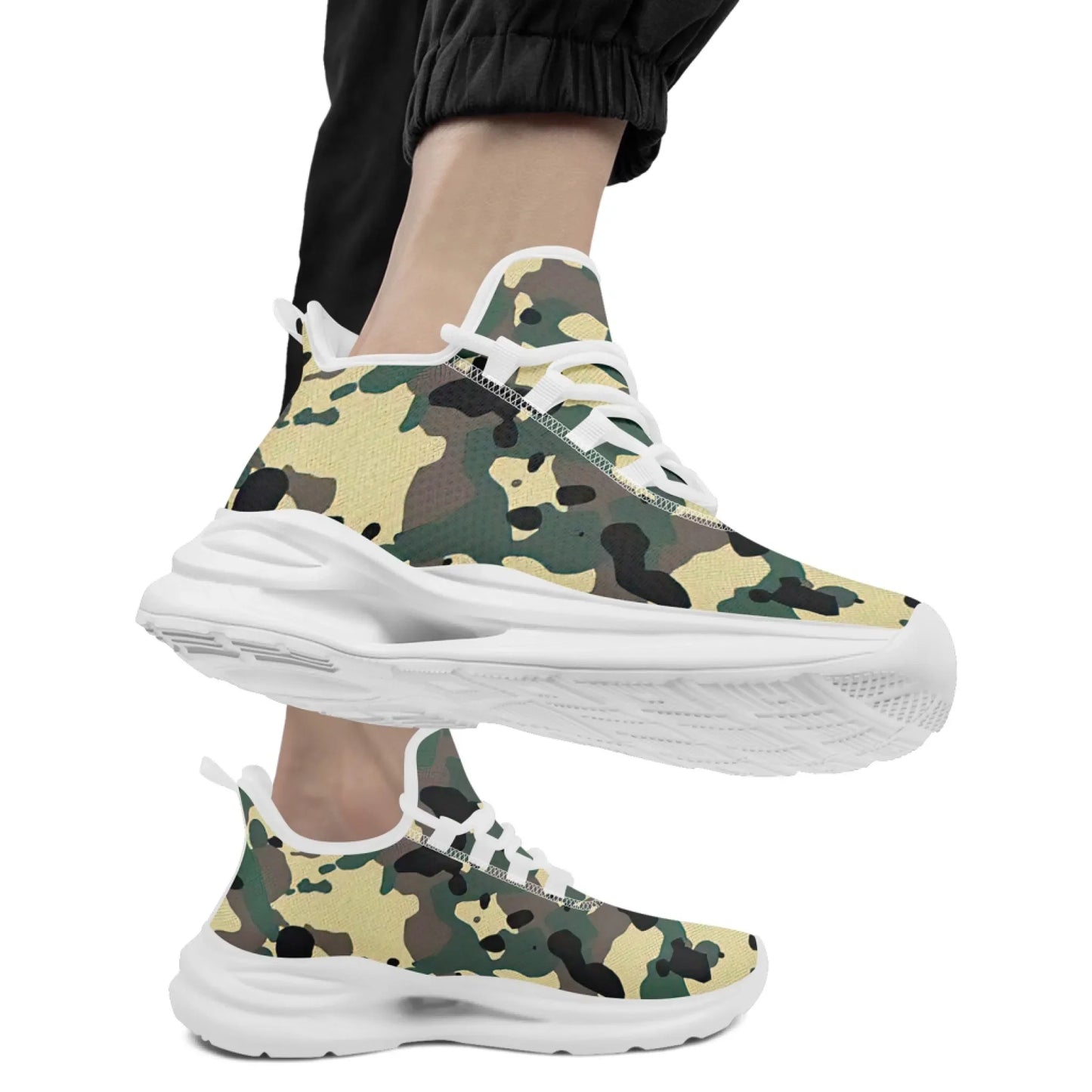 Personalized Camo Style Shoes, Military-Inspired Sneakers, Breathable and Lightweight Camouflage Sneakers