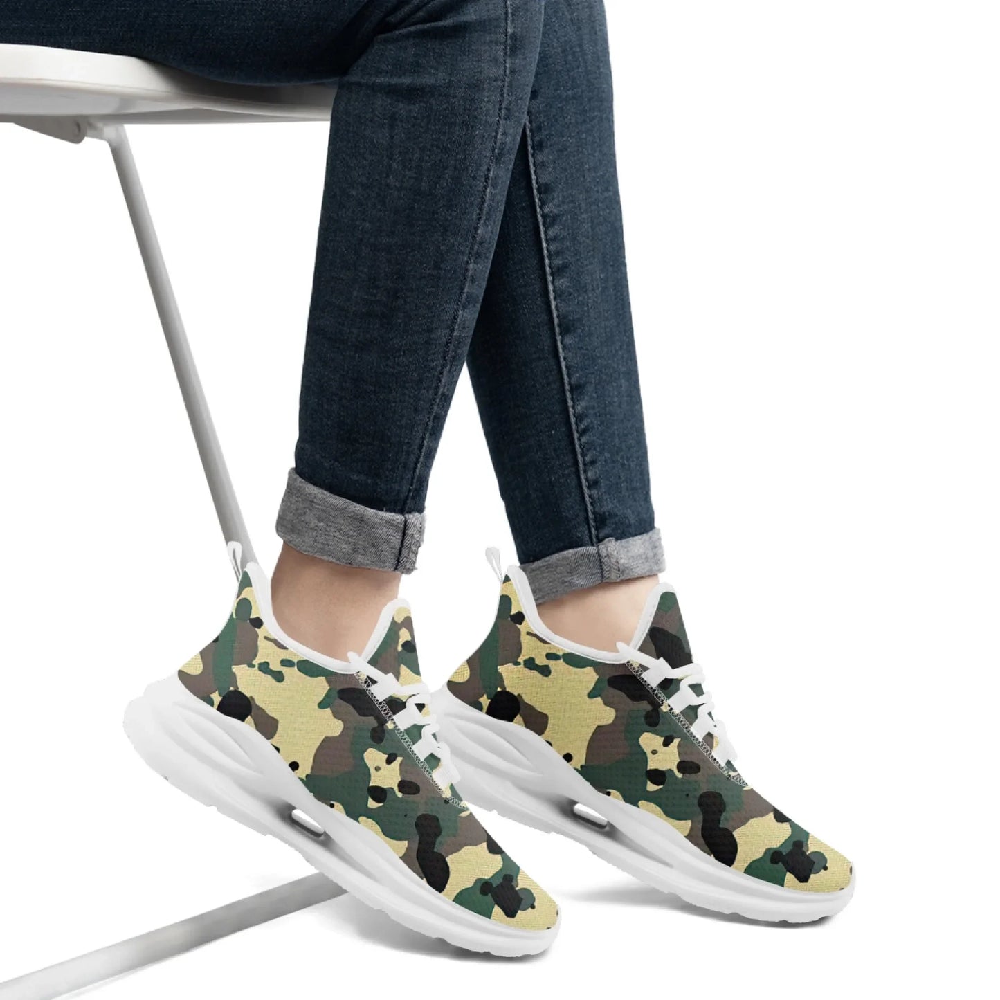 Personalized Camo Style Shoes, Military-Inspired Sneakers, Breathable and Lightweight Camouflage Sneakers
