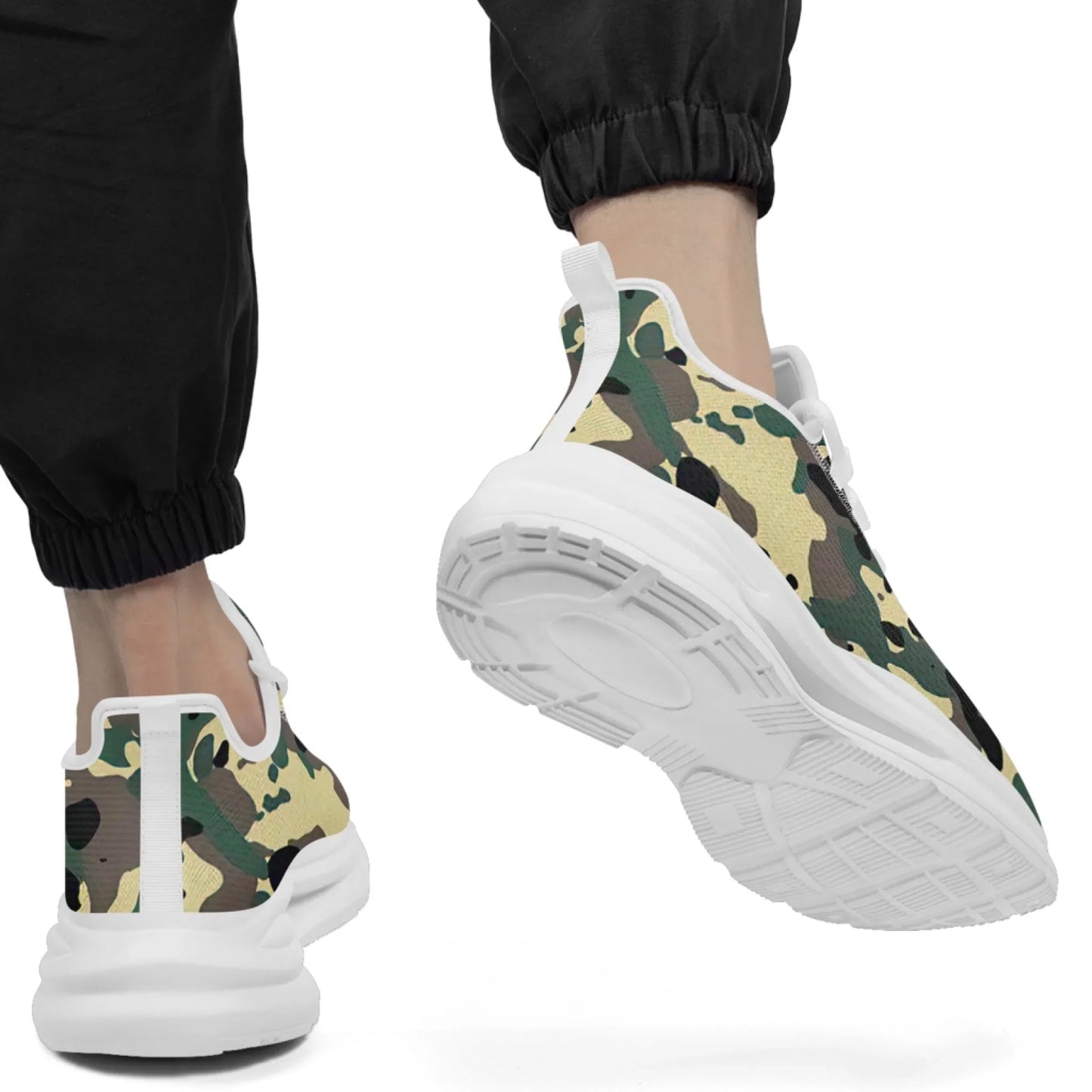 Personalized Camo Style Shoes, Military-Inspired Sneakers, Breathable and Lightweight Camouflage Sneakers