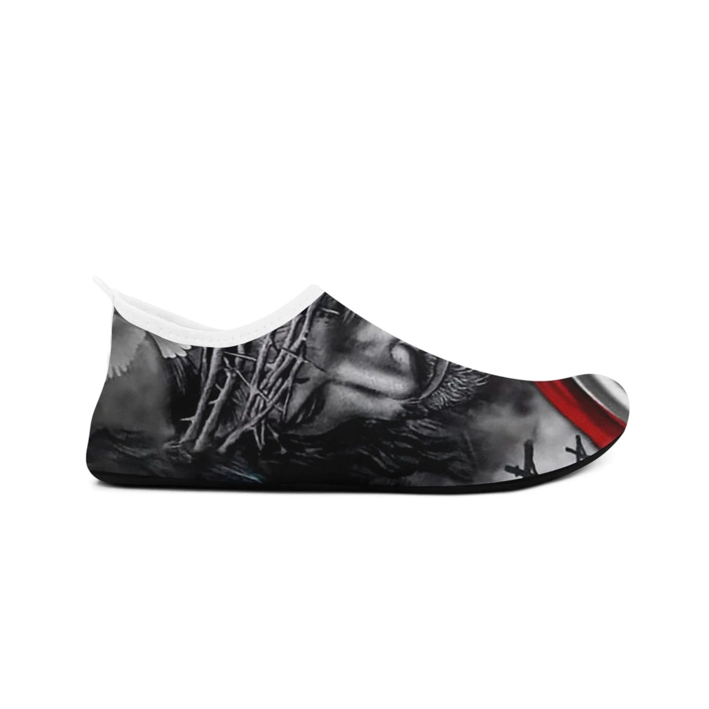 Personalized US Flag Print Water Shoes, Custom Patriotic Aqua Shoes, Best Gift for Independence Day