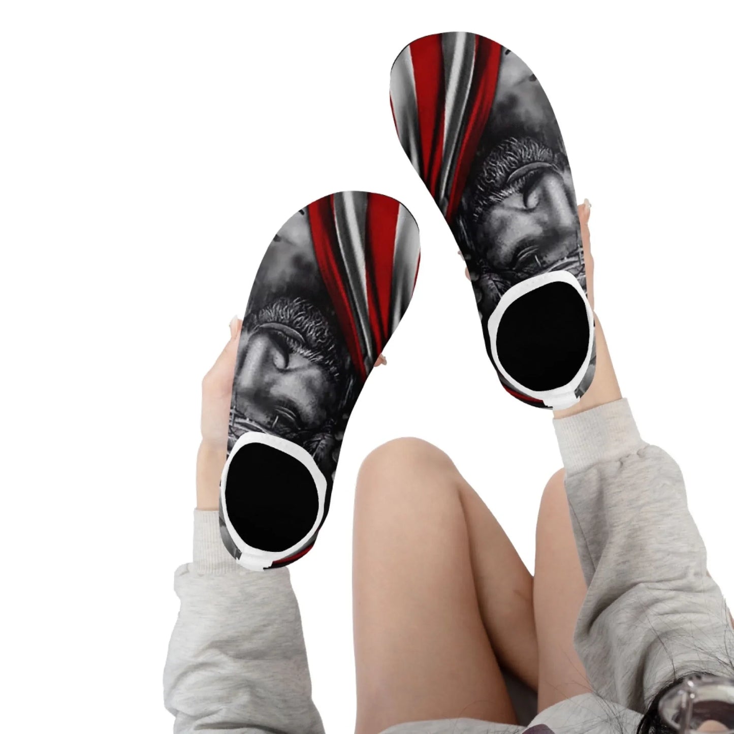 Personalized US Flag Print Water Shoes, Custom Patriotic Aqua Shoes, Best Gift for Independence Day