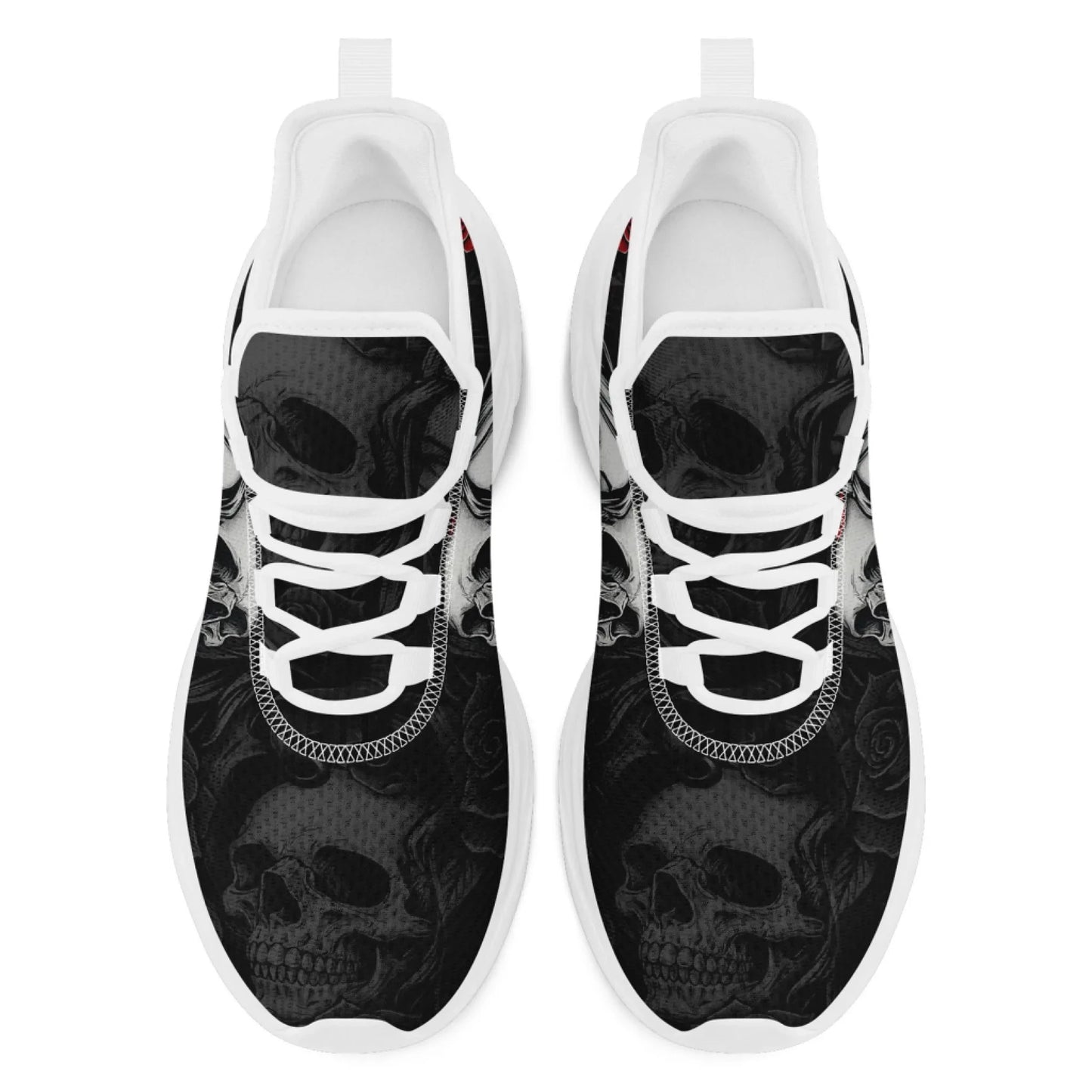 Personalized Skull Fashion Sneakers, Dark Soul Walking Shoes,Comfortable Gothic Street Style