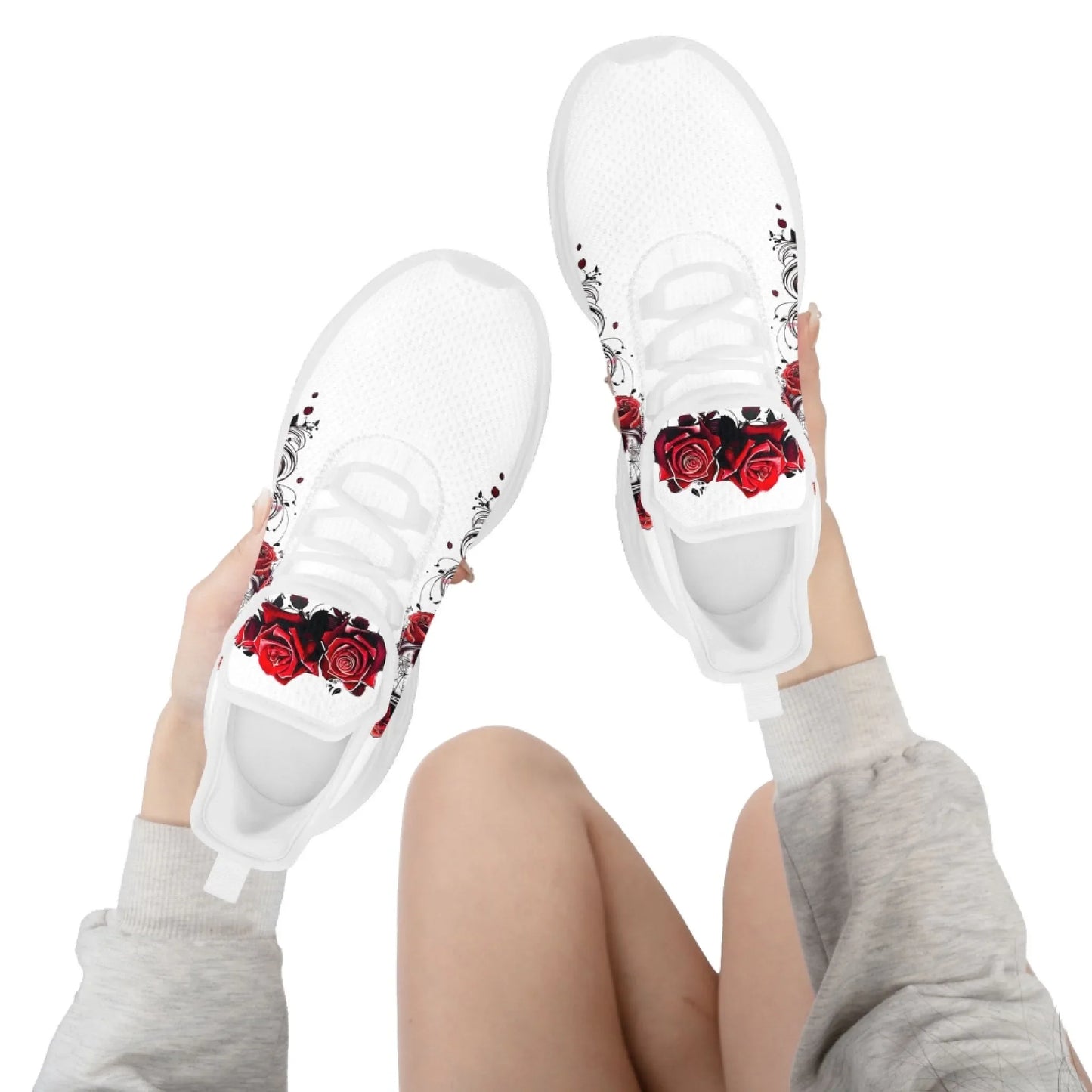 Personalized Flag with Skull Print Sneakers, Custom Breathable and Comfortable Lace Up Shoes