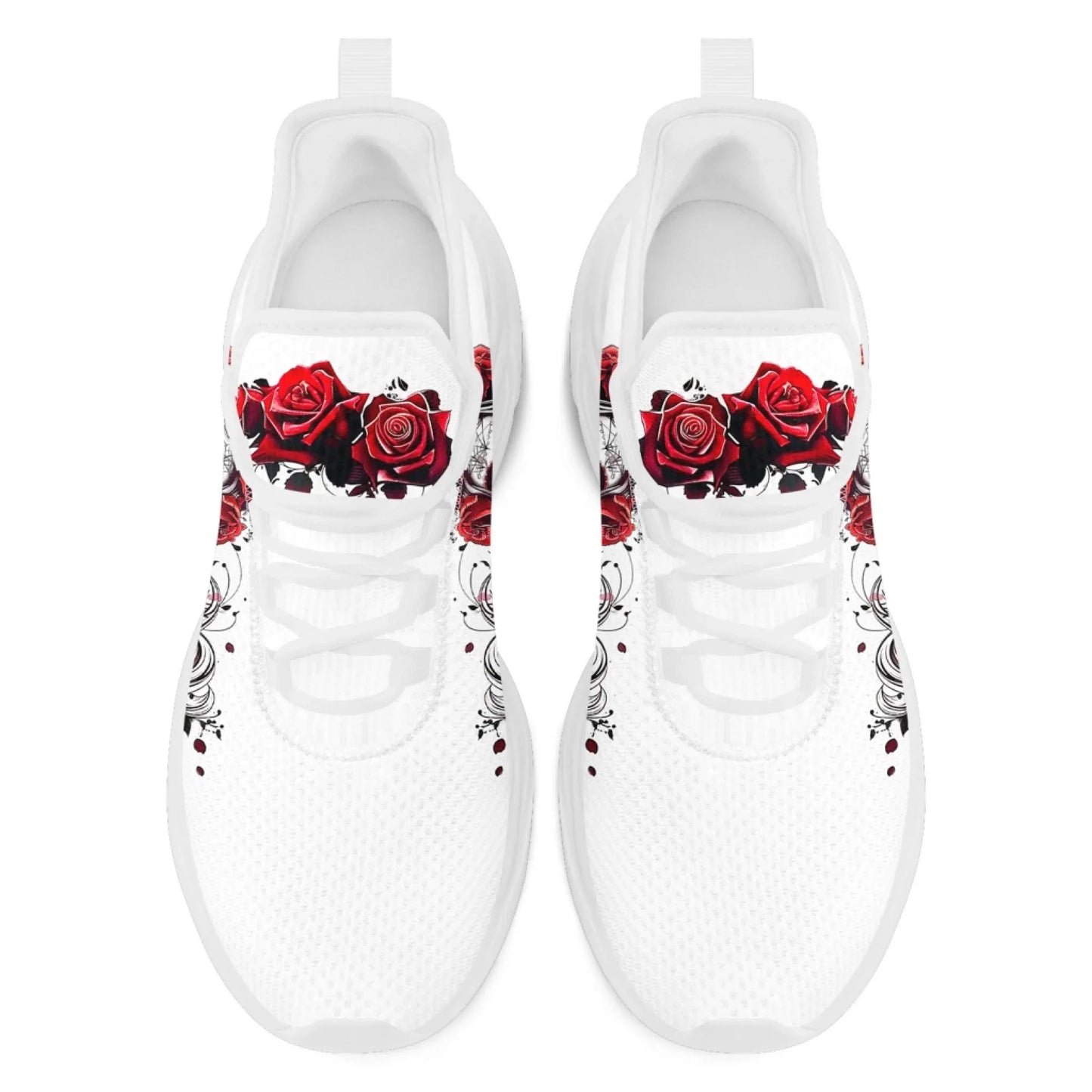 Personalized Flag with Skull Print Sneakers, Custom Breathable and Comfortable Lace Up Shoes