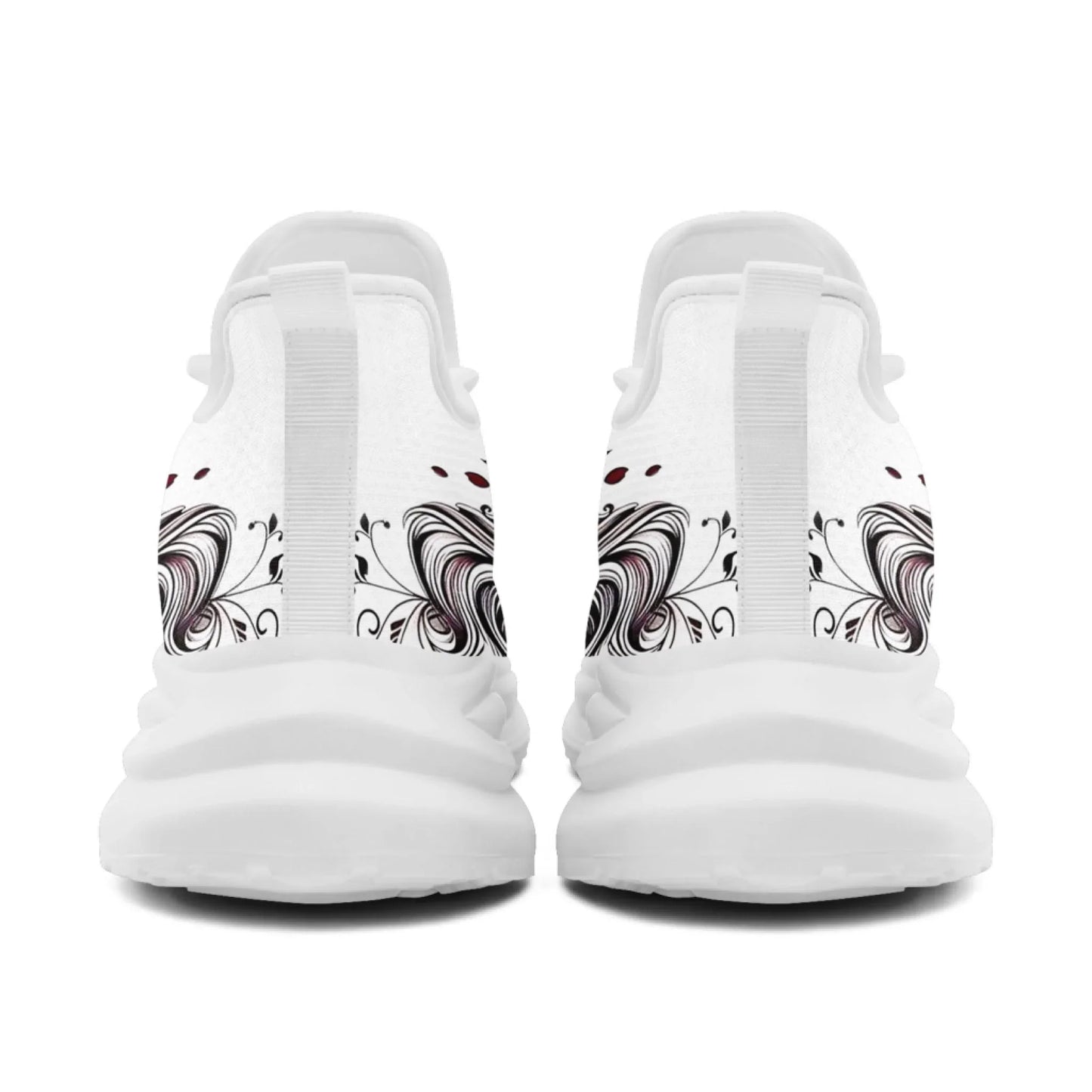 Personalized Flag with Skull Print Sneakers, Custom Breathable and Comfortable Lace Up Shoes