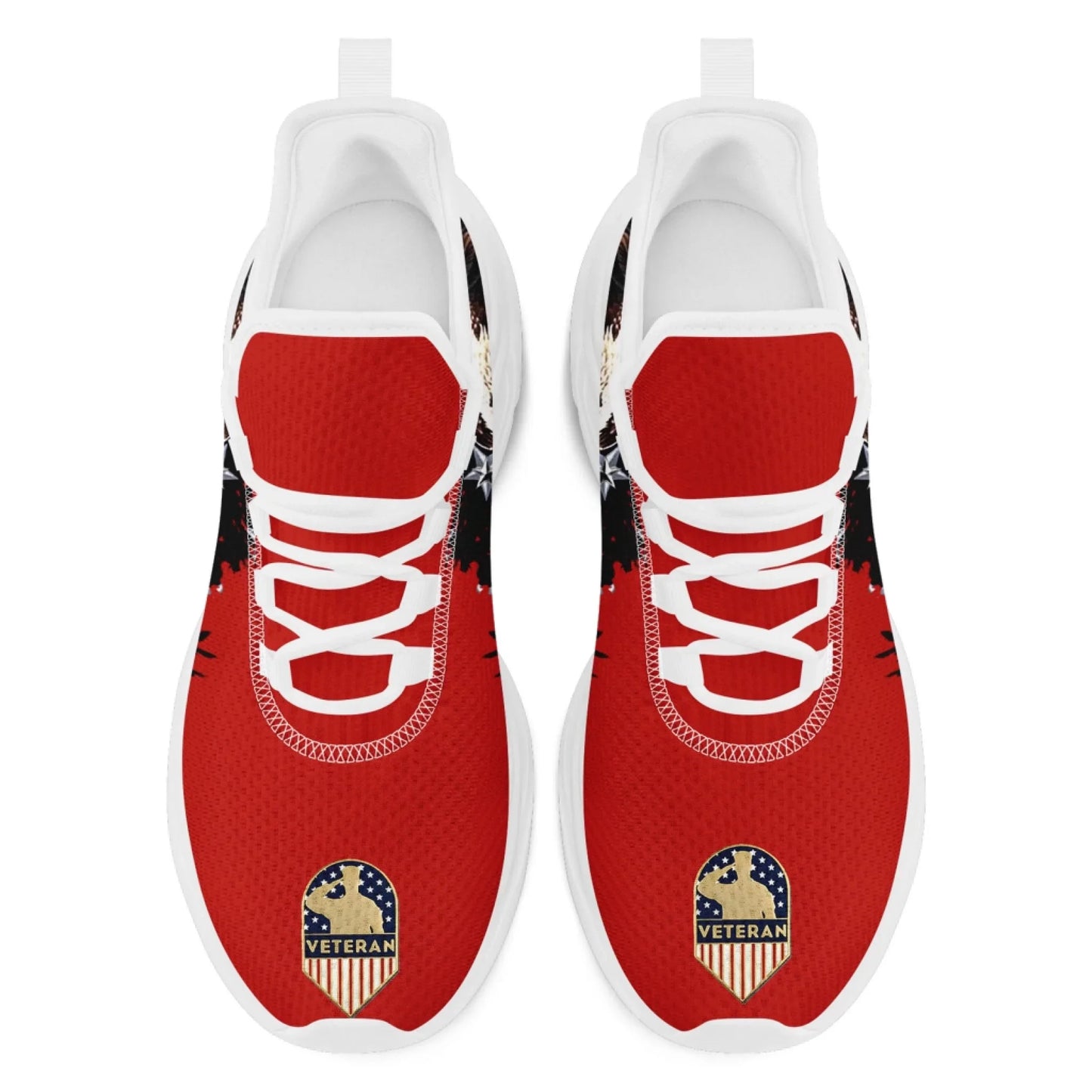 Personalized USA Flag Print Sneakers, Custom Patriotic and Pride Walking Shoes, Unisex Sports Shoes