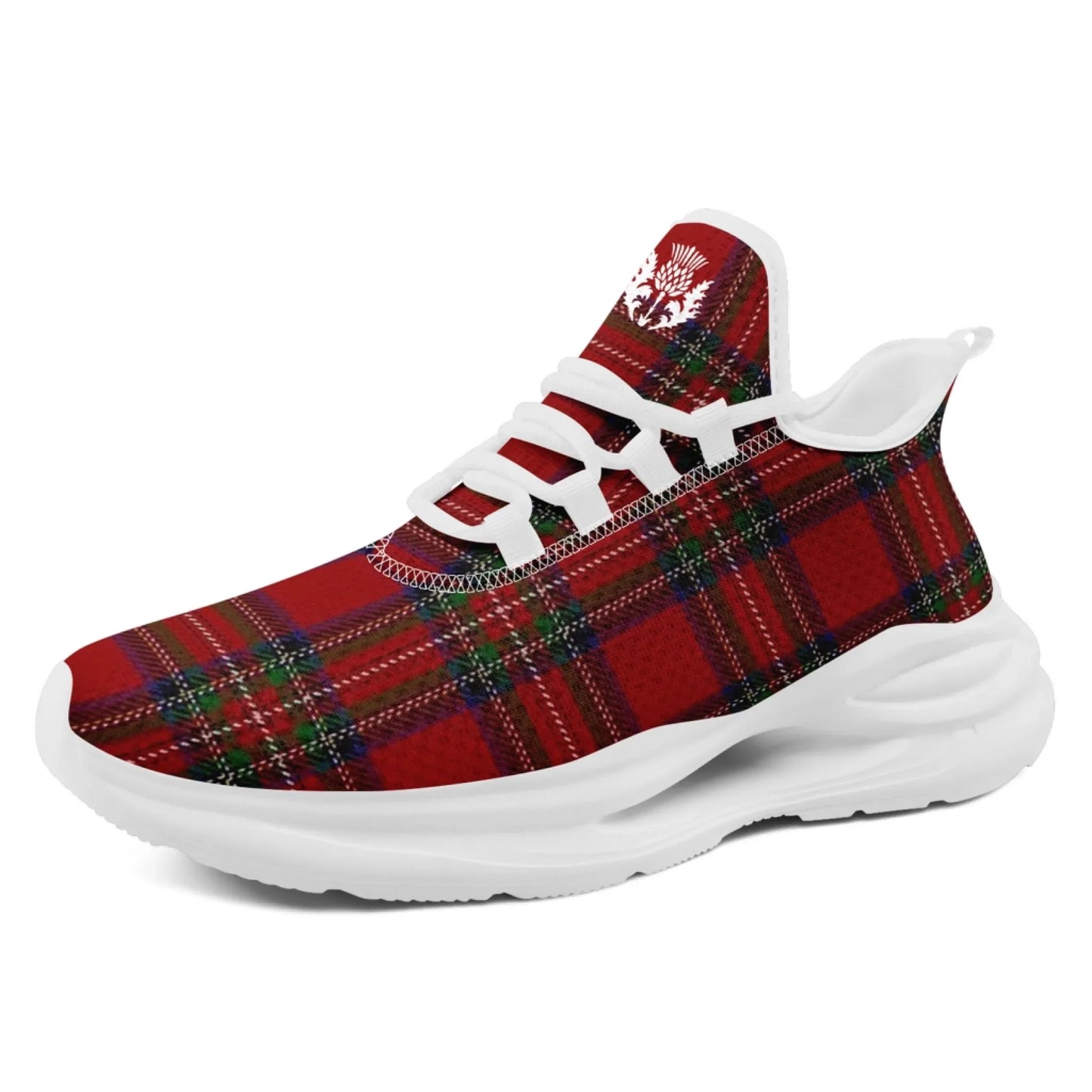 Personalized Scottish Design Sneakers, Custom Vintage Plaid Breathable Shoes, Unisex Scottish-Inspired Footwear