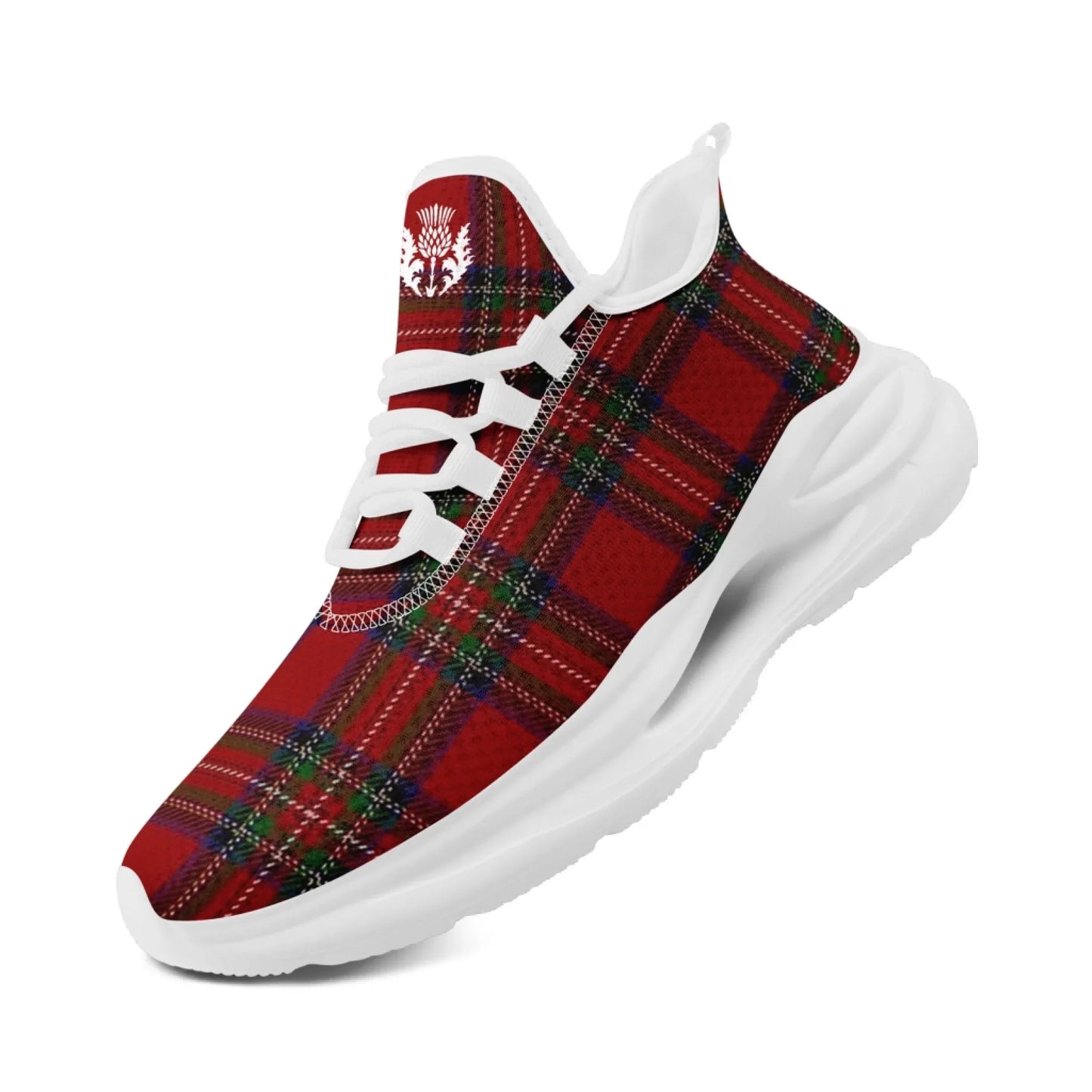 Personalized Scottish Design Sneakers, Custom Vintage Plaid Breathable Shoes, Unisex Scottish-Inspired Footwear