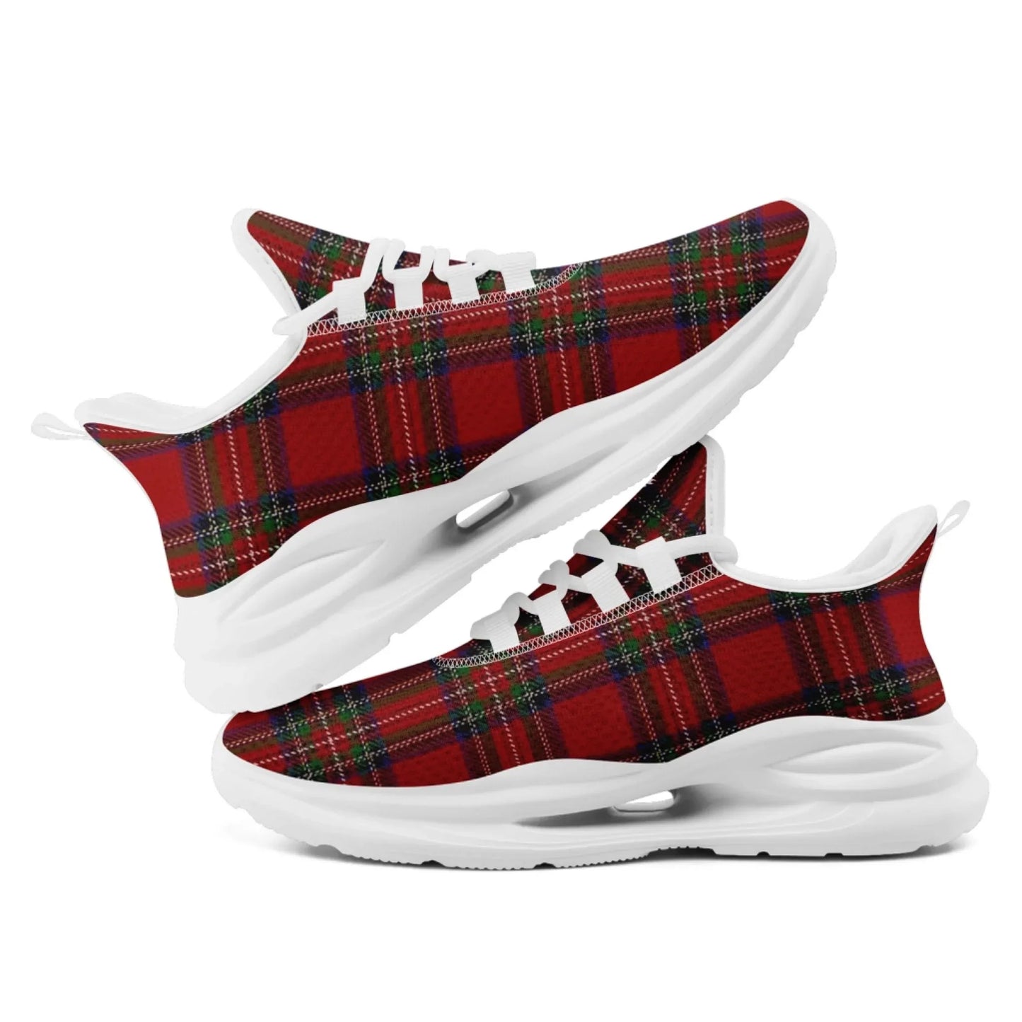 Personalized Scottish Design Sneakers, Custom Vintage Plaid Breathable Shoes, Unisex Scottish-Inspired Footwear