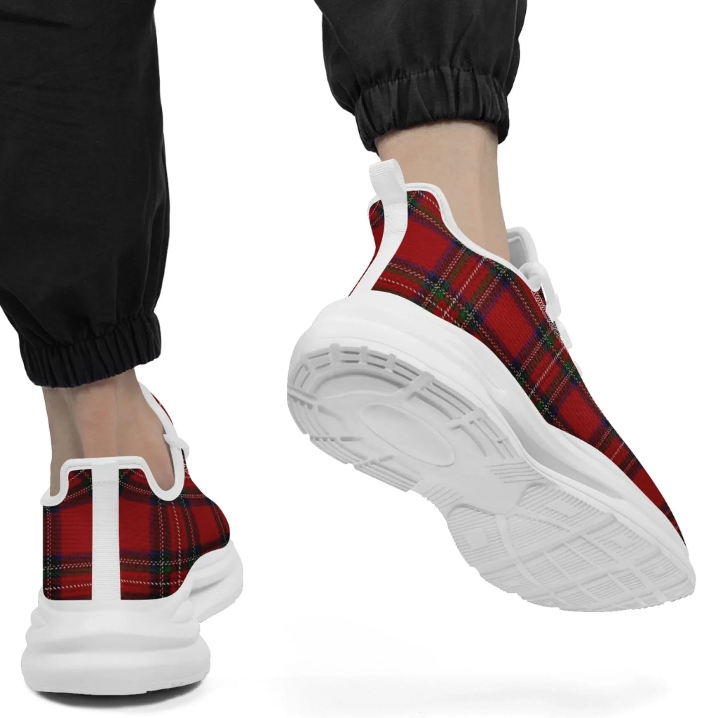 Personalized Scottish Design Sneakers, Custom Vintage Plaid Breathable Shoes, Unisex Scottish-Inspired Footwear