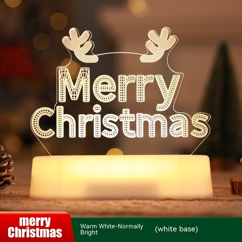 3D Christmas LED Night Light Acrylic Gift Decor