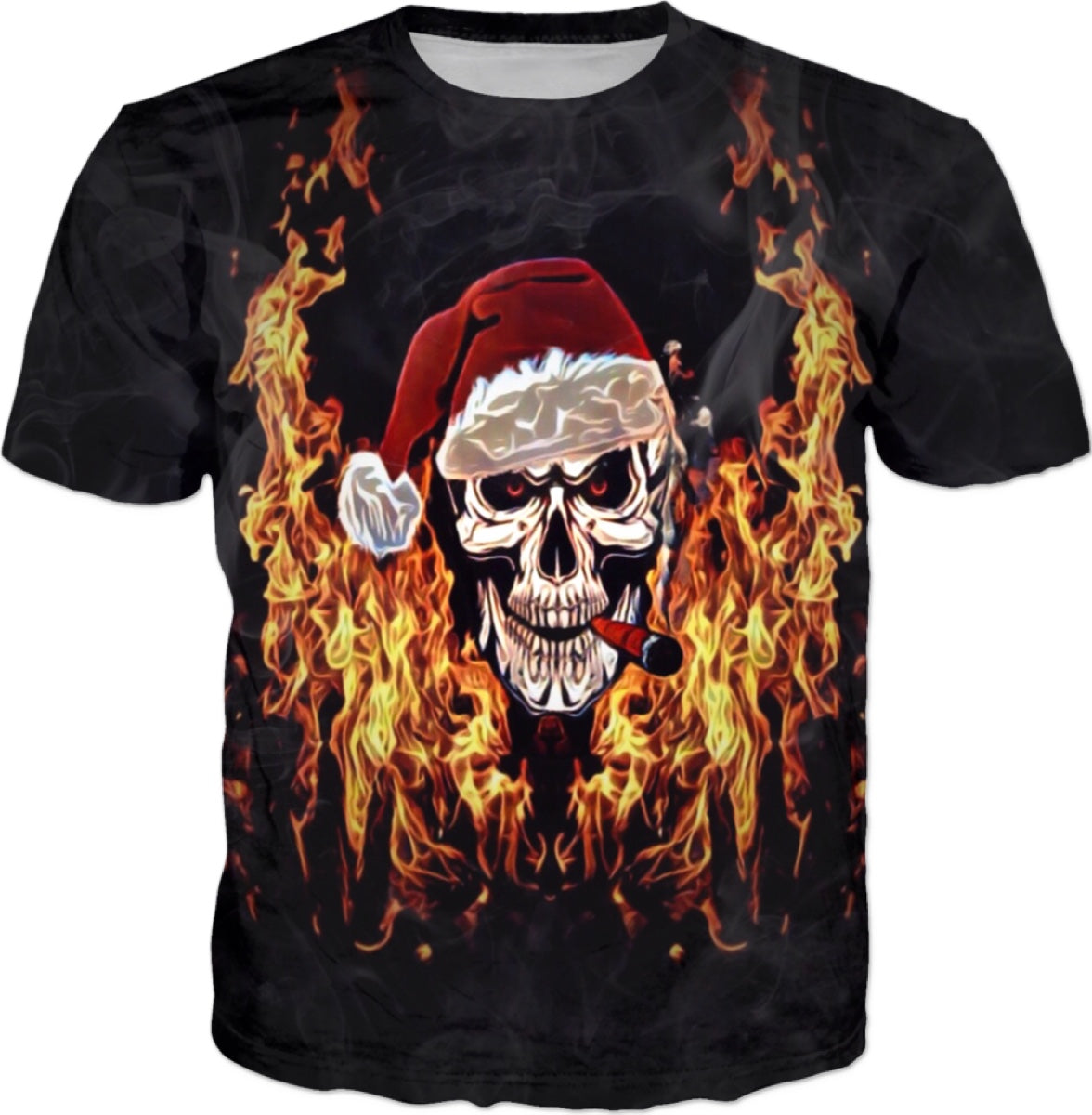 Christmas Skull All Over Print T-Shirt