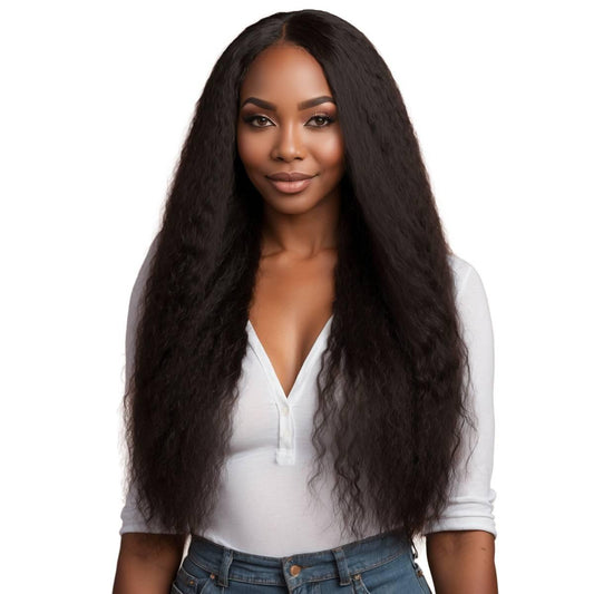 Kinky Straight Clip-In 100% Human Hair Extensions