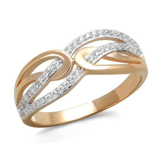 VacationGrabs 925 Sterling Silver Rose Gold Ring