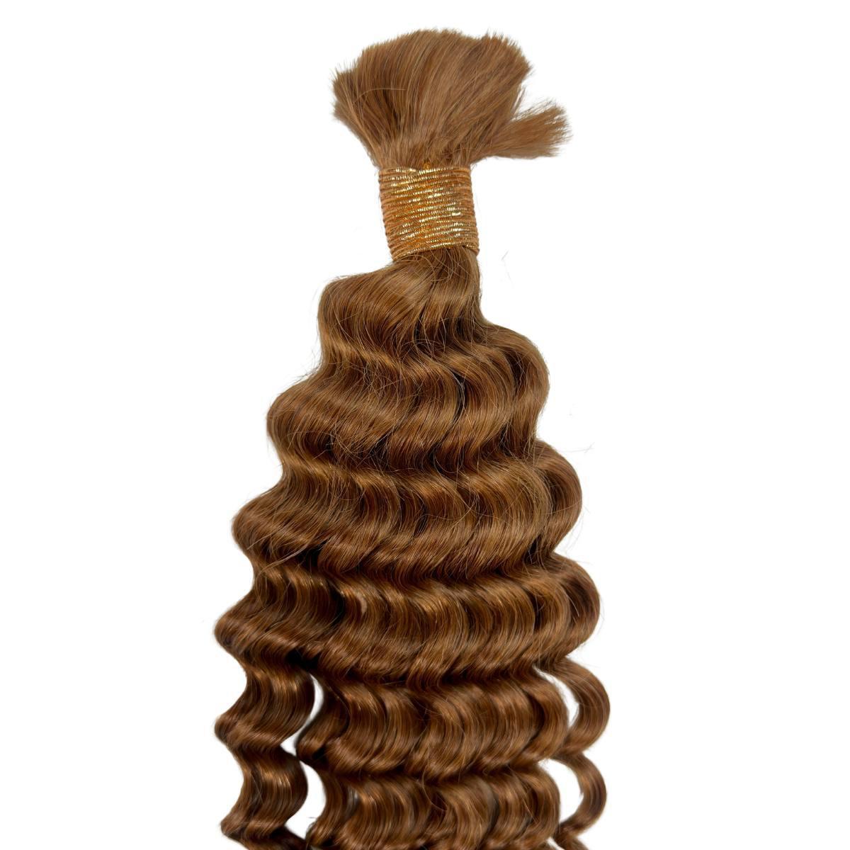 Auburn Deep Wave Bulk 100% Human Braiding Hair