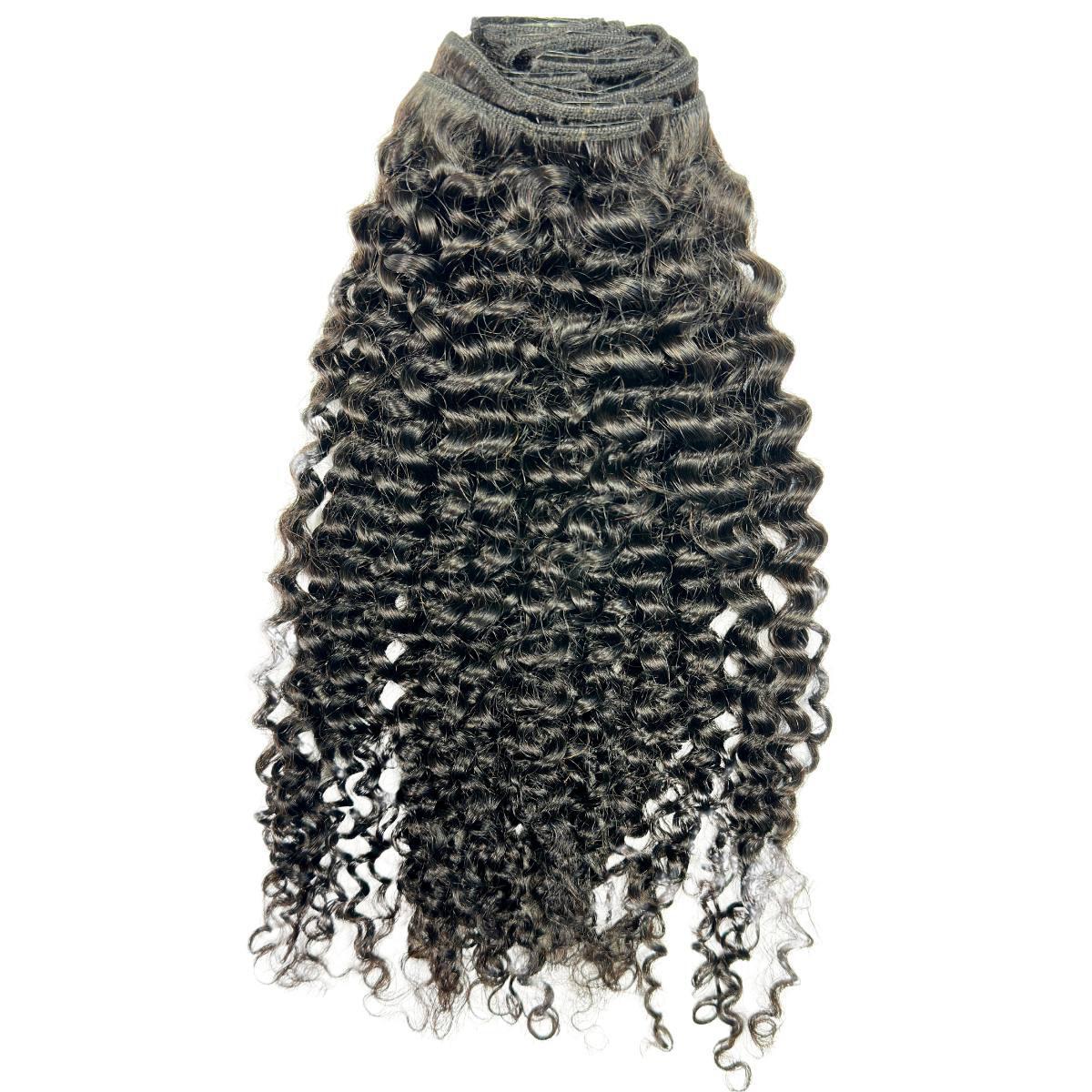 Kinky Curly Clip-In 100% Human Hair Extensions
