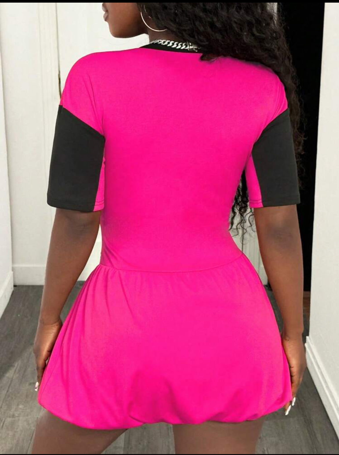 Print Flare Hem Mini Dress