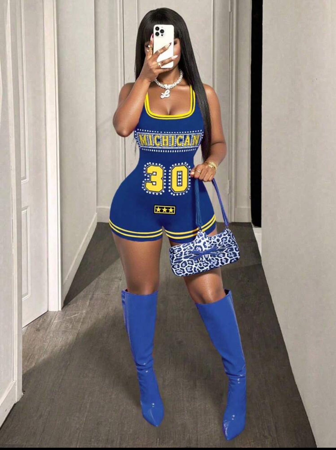 Letter Print Striped Casual Jumpsuit