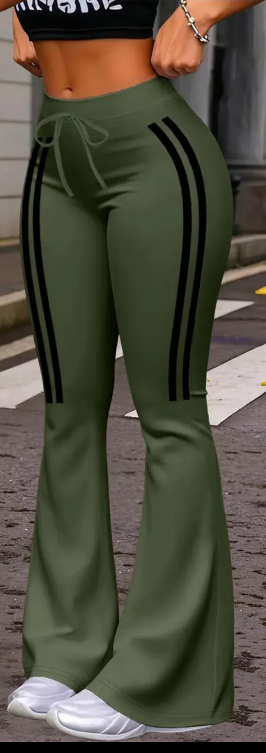 High wasted pants/ tights material