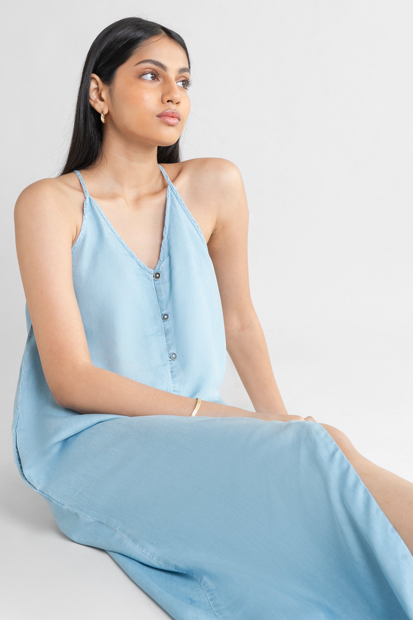 In The Mood For Love Denim Midi Dress