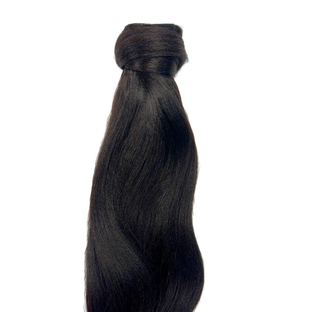 Yaki Straight 100% Human Hair Ponytail Extension