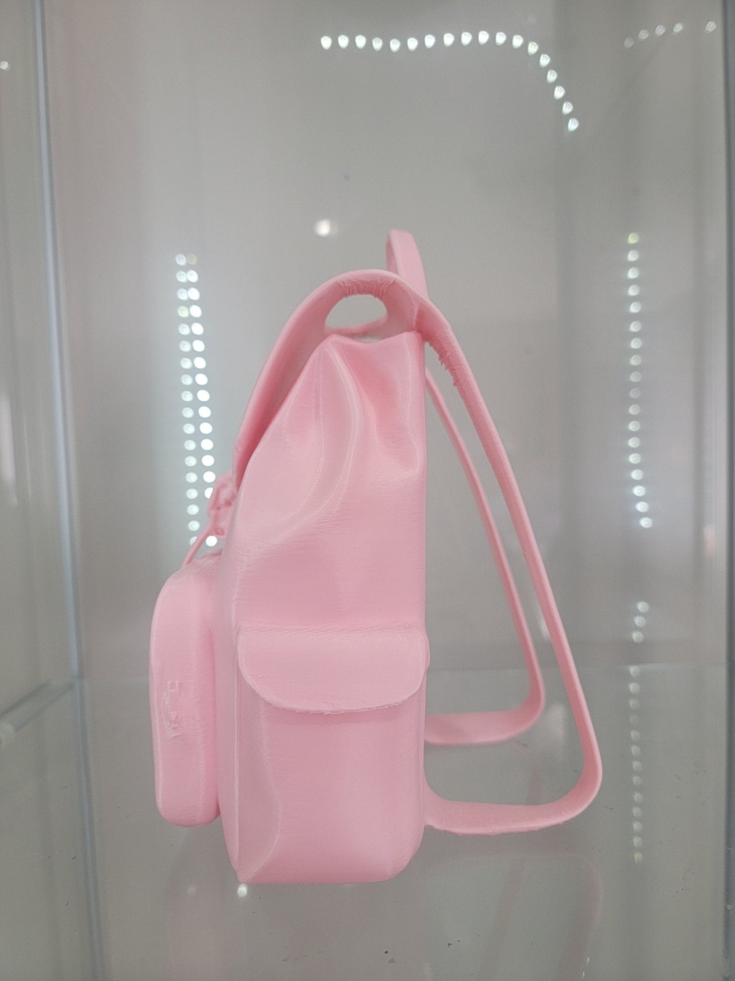 Adorable Pink Backpack Makeup Brush Holder - Stylish Organizer for Glam Lovers