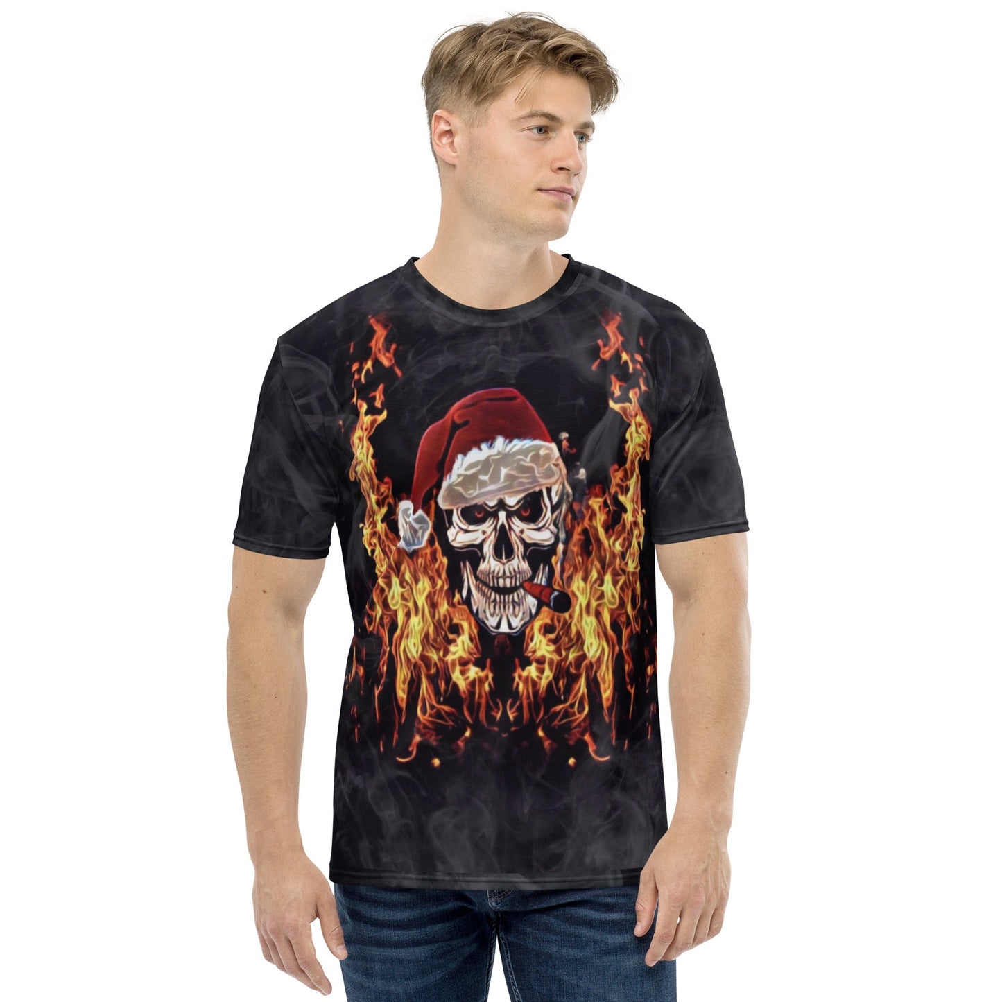 Christmas Skull All Over Print T-Shirt