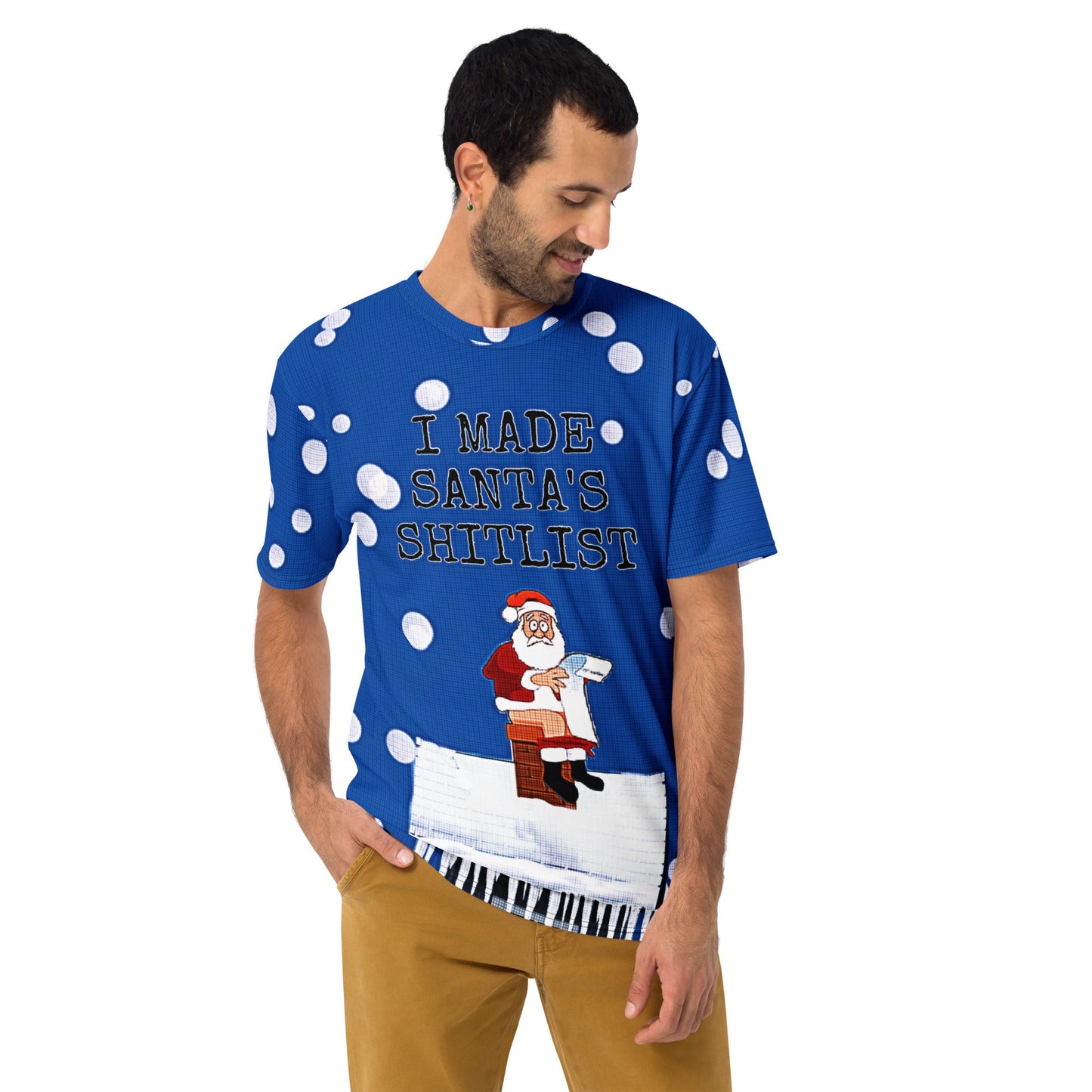 I Made Santa's Shitlist Novelty Unisex Ugly Christmas T-Shirt