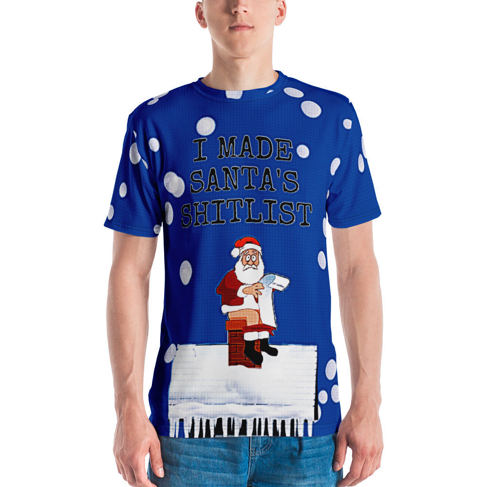 I Made Santa's Shitlist Novelty Unisex Ugly Christmas T-Shirt