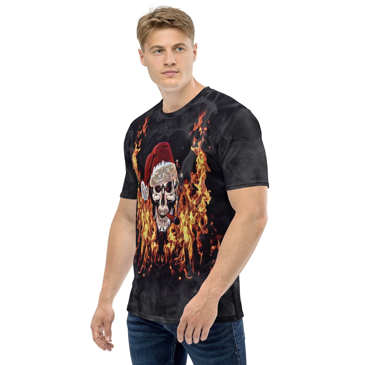 Christmas Skull All Over Print T-Shirt
