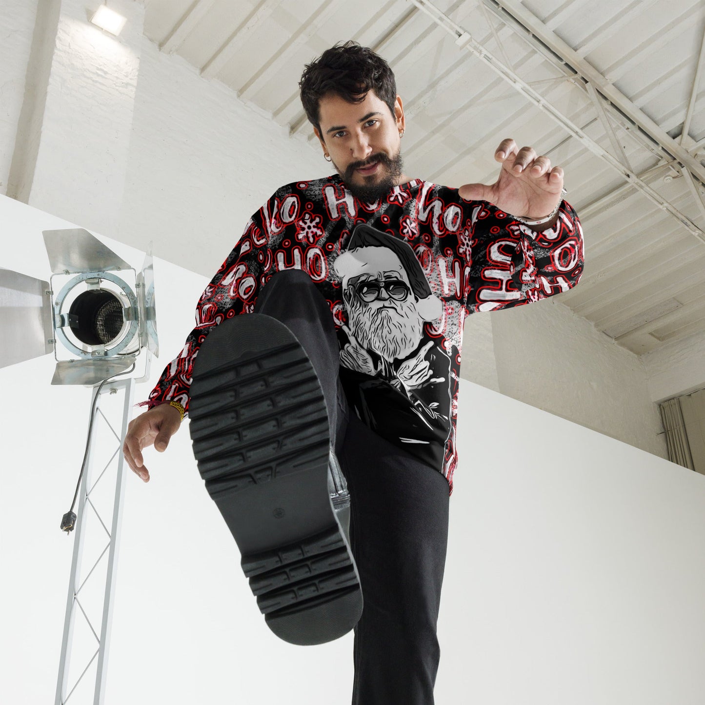 Rock N' Roll Santa Christmas Sweatshirt