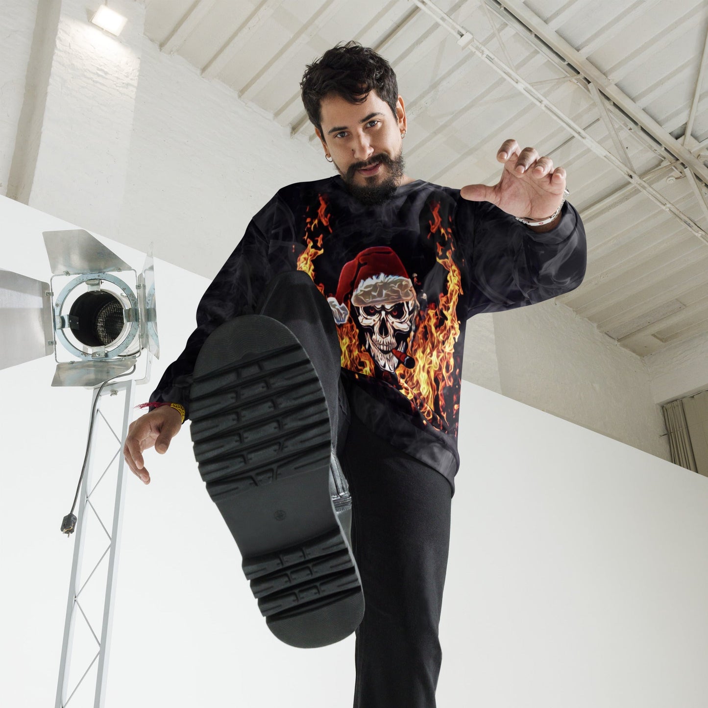 Christmas Skull All Over Print Sweatshirt