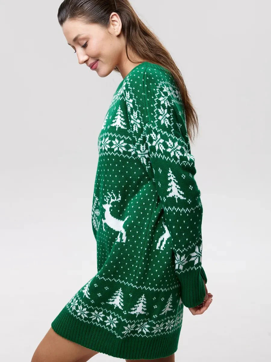 Anita Christmas Knit Long Sleeve Dress