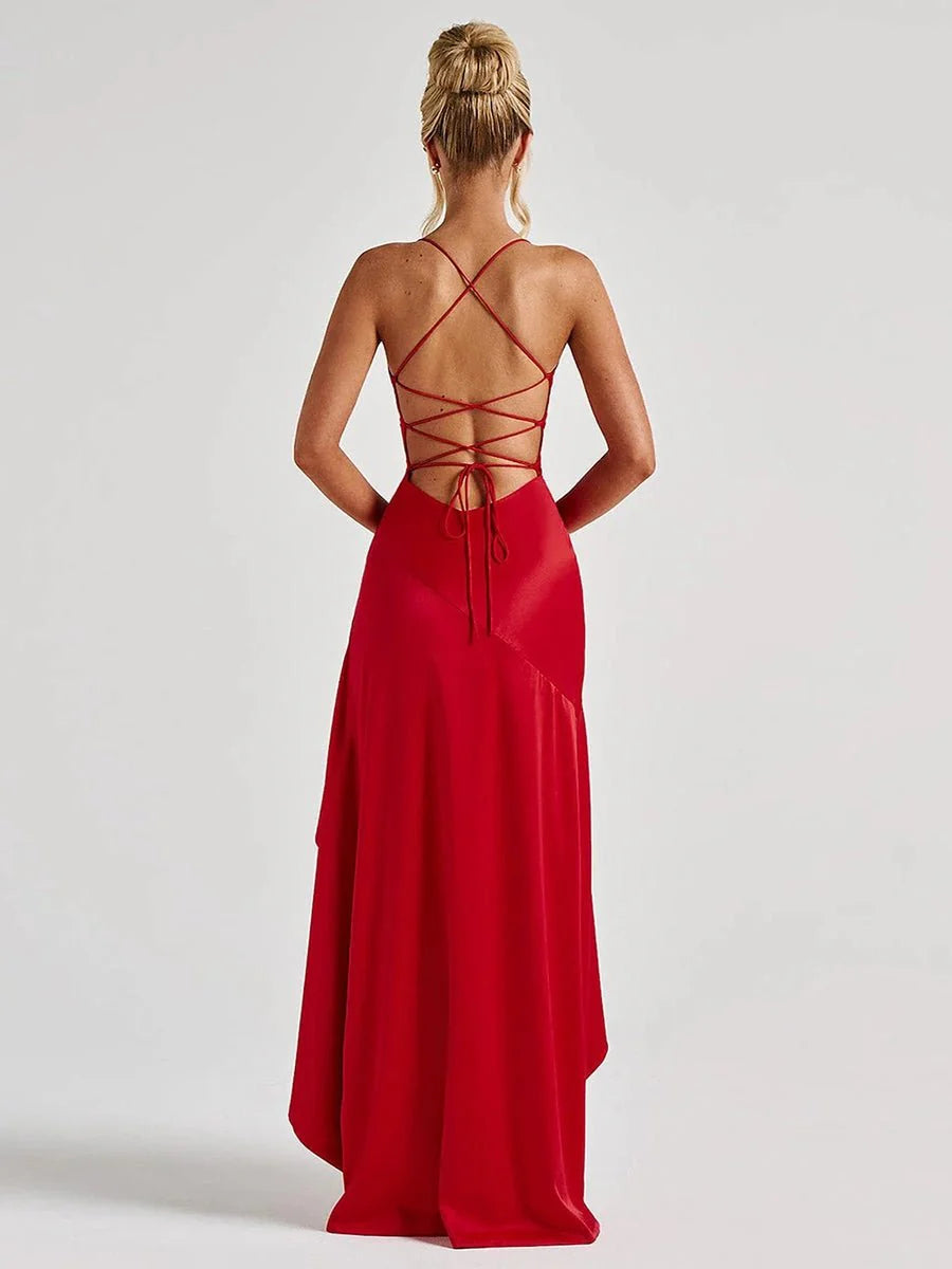 Bethany Backless Ruffles Irregular Dress Summer
