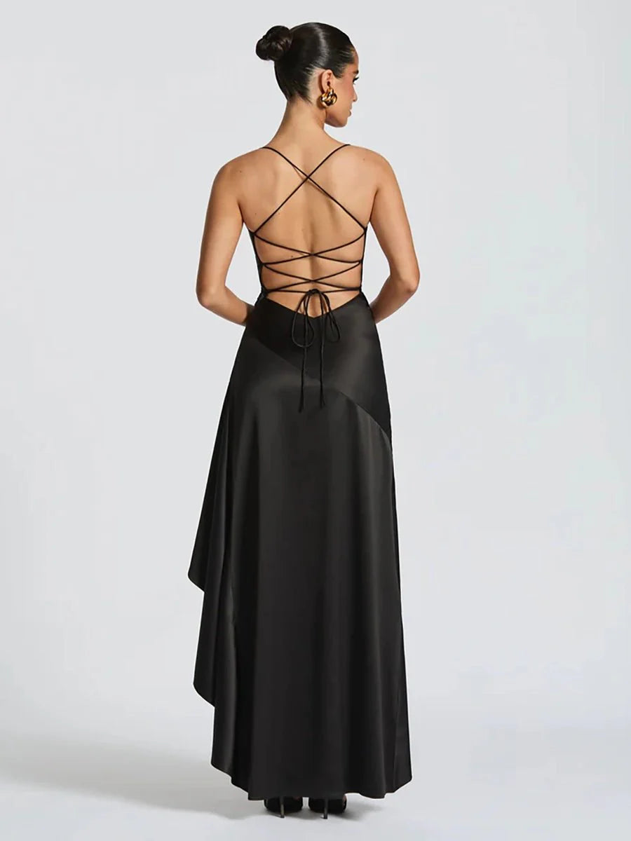 Bethany Backless Ruffles Irregular Dress Summer