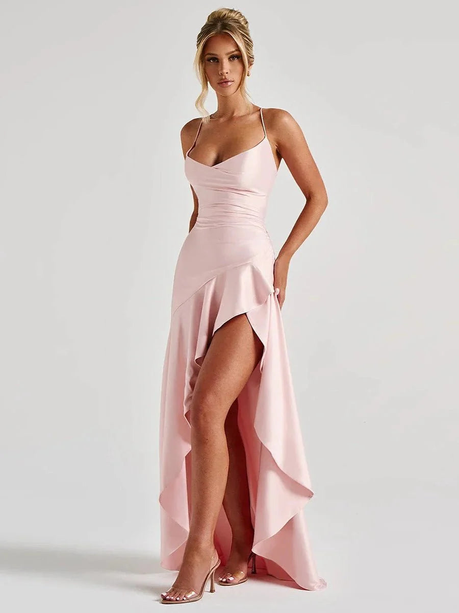 Bethany Backless Ruffles Irregular Dress Summer