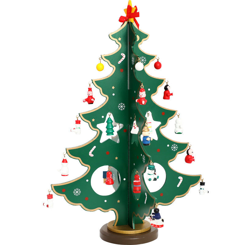 Creative Wood Christmas Tree Desktop Decoration
