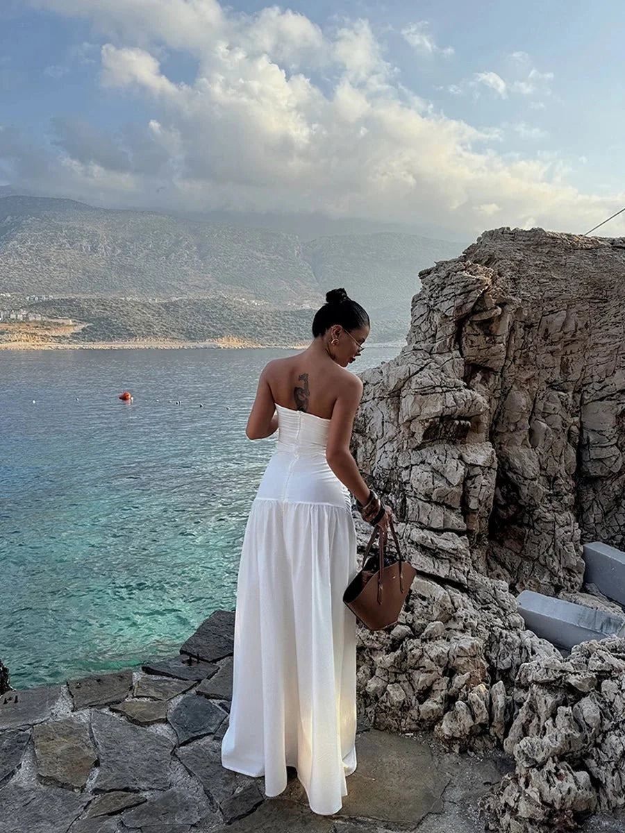 Donna Hollow-out Cinched Elegant Dress