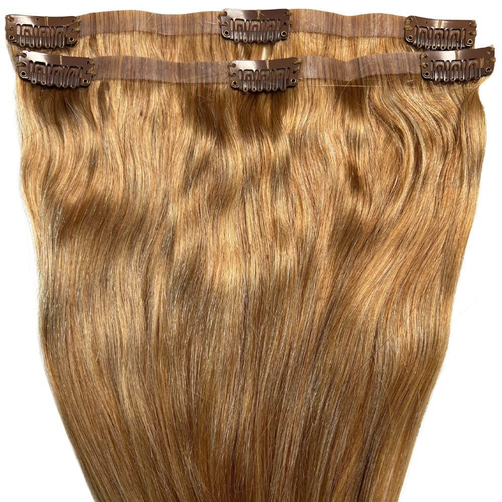 Honey Blonde Seamless Clip-In 100% Human Hair Extensions