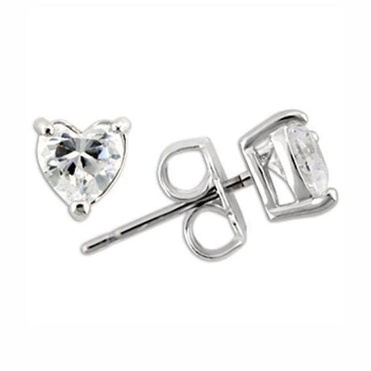 VacationGrabs Heart Shaped Sterling Silver Earrings